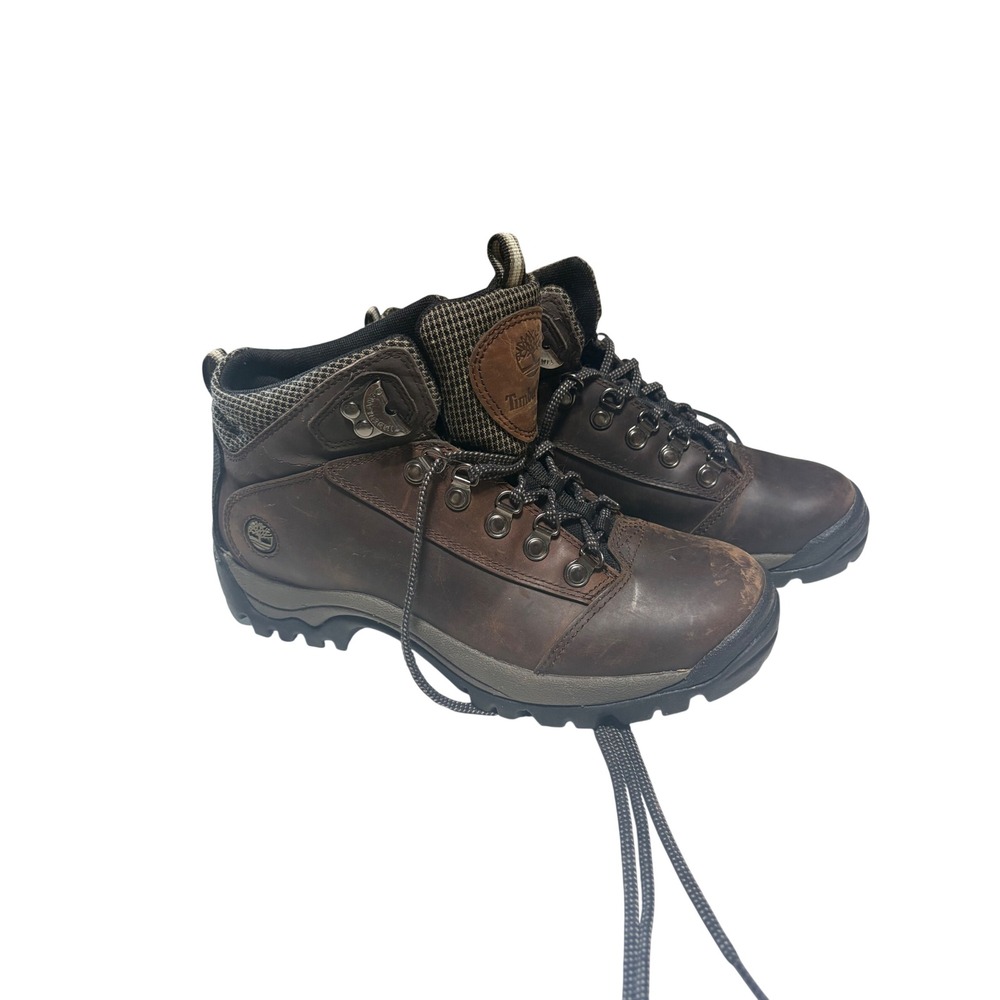 Timberland White Ledge Mid Waterproof Hiking Boots Brown Leather 81694 Womens 8M
